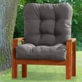 thumbnail image 2 of SHANNA Outdoor Chair Cushions, Tufted Thicken Waterproof Patio Chair Pad Wicker Chair Seat Cushion with Non-Slip Ties for Outdoor Furniture, Dark Gray, 2 of 14
