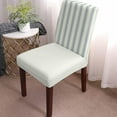 thumbnail image 2 of Dining Chair Covers Set of 4,Abstract Blue Geometric Stripe Universal Stretch Kitchen Seat Covers Parsons Chair Protector Slipcover for Home Restaurant Party Decor,Vintage Striped Beige Back, 2 of 6