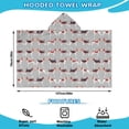 thumbnail image 2 of Animal Beagle Cute Dog Hooded Bath Towel，50"x30" for Ages 3 To 12 Kids, Quick Dry Lightweight Soft Microfiber Hood Beach Towel Cover Up for Kids, 2 of 7