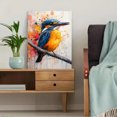 thumbnail image 5 of Qisvanset 12x16 Inch Framed Canvas Wall Art South Africa Malachite Kingfisher Elegant Bird Home Office Wall Art, 5 of 8