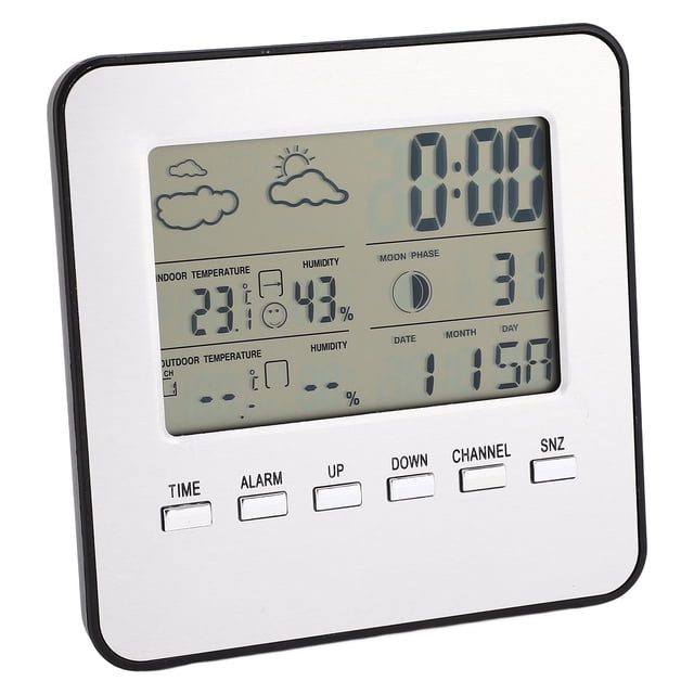 Medidor inalámbrico de temperatura y humedad pequeño termohigrómetro inalámbrico pronóstico del tiempo 7 idiomas bajo consumo para interiores ANGGREK Otros