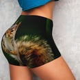 thumbnail image 4 of Daiia Squirrels Eating Peanuts On The Tree Pattern Women's Workout Shorts Biker Shorts - High Waisted Workout Spandex Tummy Control Gym Running Yoga Shorts-Large, 4 of 8