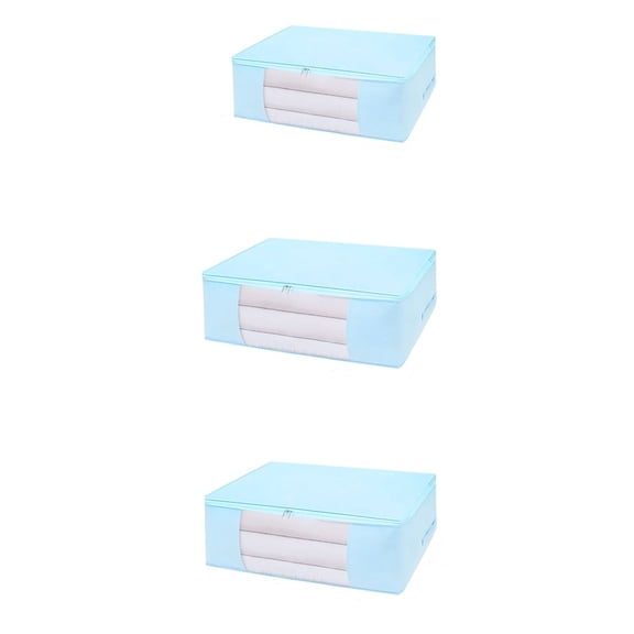 XIANXIAN Non-Woven Storage Bag Home Edit Storage Large Capacity Clothes Storage Bag Organizer with Reinforced Handle Thick Fabric for Comforters Blankets Bedding Foldable with Sturdy Zipper