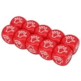 thumbnail image 3 of Juego de dados de 6 caras de plástico educativo de colores brillantes para fiesta rojo 10 Uds juego de adivinanzas con dedos YUNYI BRAND  Deportes, 3 of 8