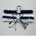 thumbnail image 1 of Wedding Garter for Bride Stretch Prom Garters Bridal Leg Garter Set, Navy, 1 of 5