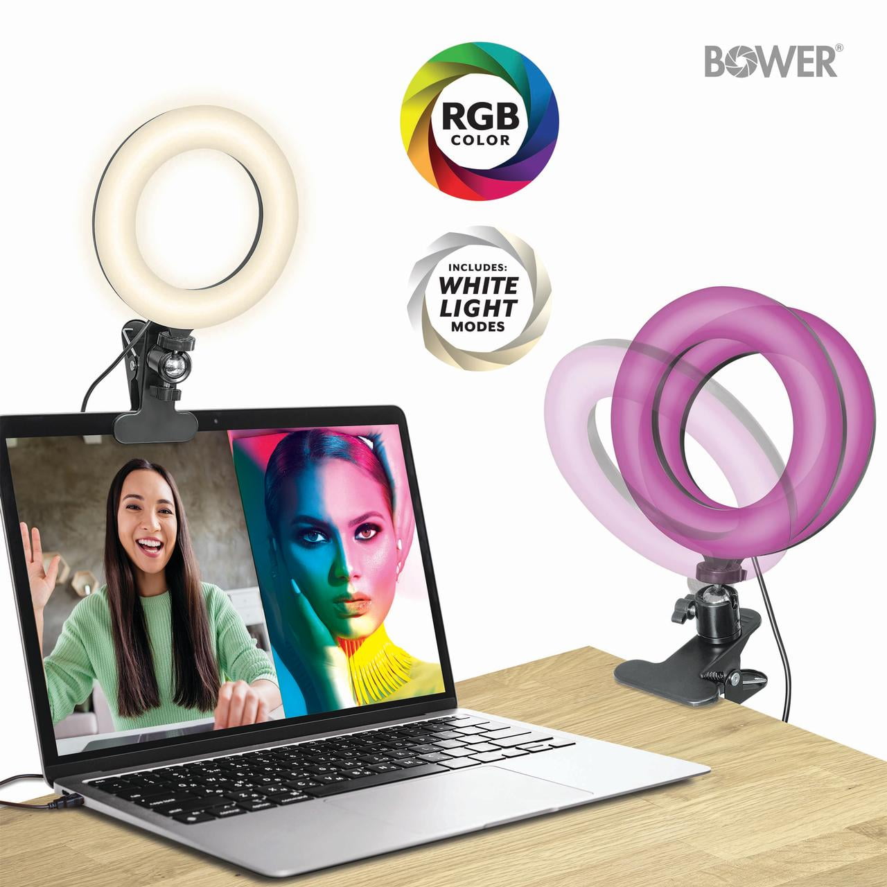 Bower Studio Ring Light with Desk Clamp Black BB-RLC6W - Best Buy