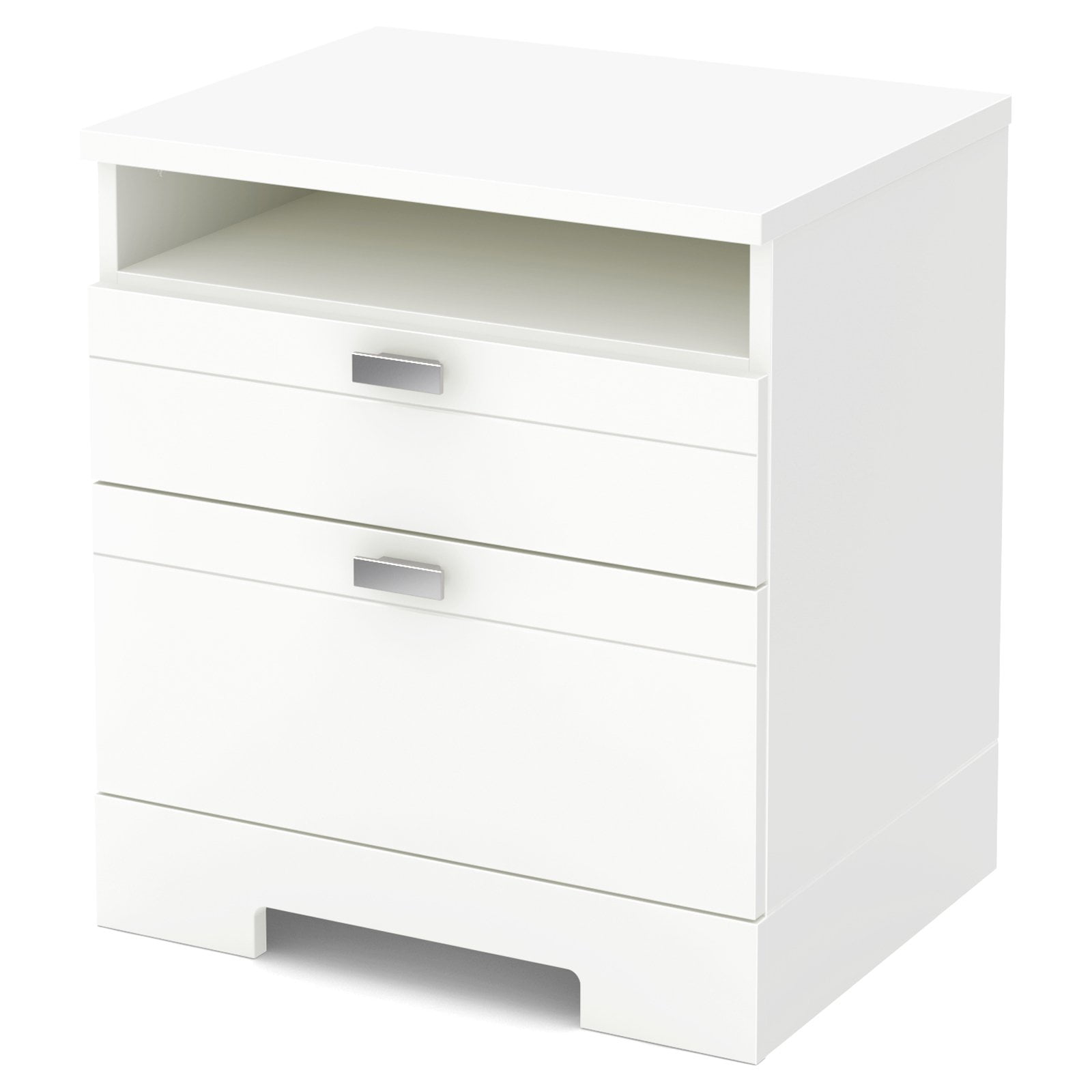 South Shore Furniture 12417 Step One Essential 2-Drawer Nightstand-Gray Oak