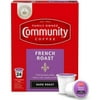 Community Coffee French Roast Extra Dark Roast Single Serve K-Cup Compatible Coffee Pods, Box Of 24 Pods