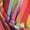 Colorful thin strips, variant on Women Canvas Slip On Shoes Colorful Print Casual Lightweight Comfort Walking Loafers