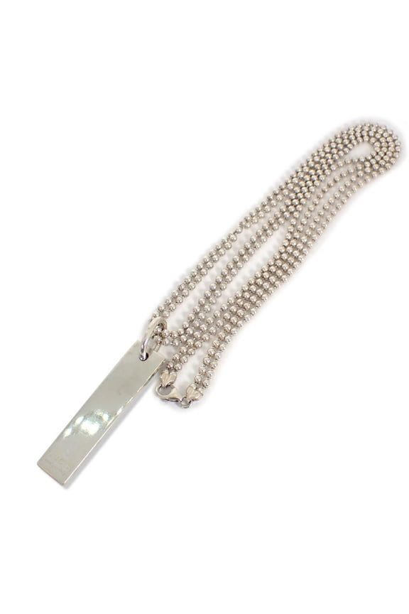 Pre-Owned GUCCI 925 Double Ball Chain Pendant Necklace