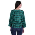 thumbnail image 4 of Moomaya Printed Button Placket Full Sleeve Top Round Neck WoMen's Casual Summer Tunic, 4 of 6