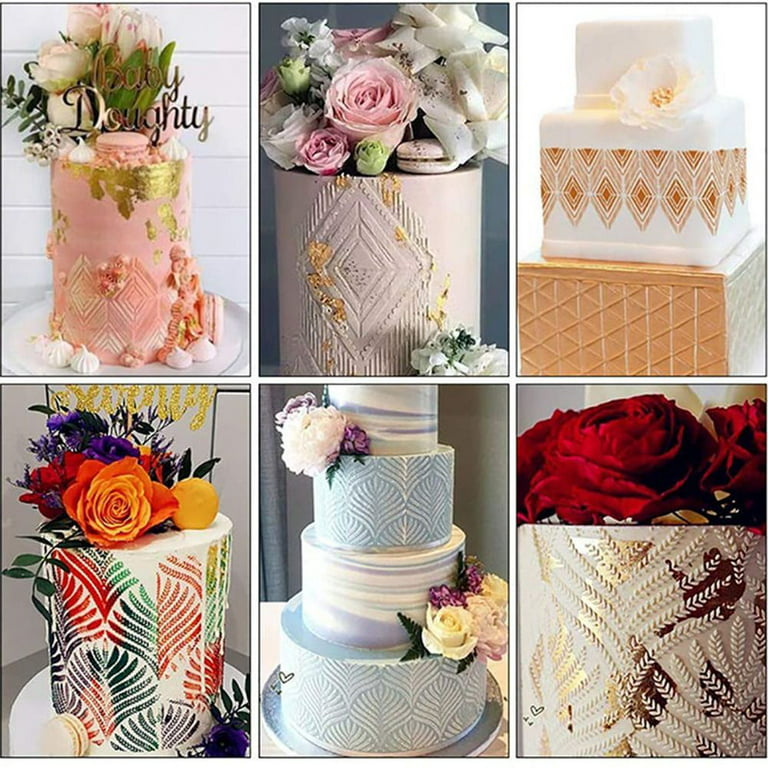 Cake Stencils Decorating Buttercream, Templates Floral Cookie Fondant  Dessert Stencil Lace Cake Stencil & Template,Wedding Cake Birthday Cake  Spray