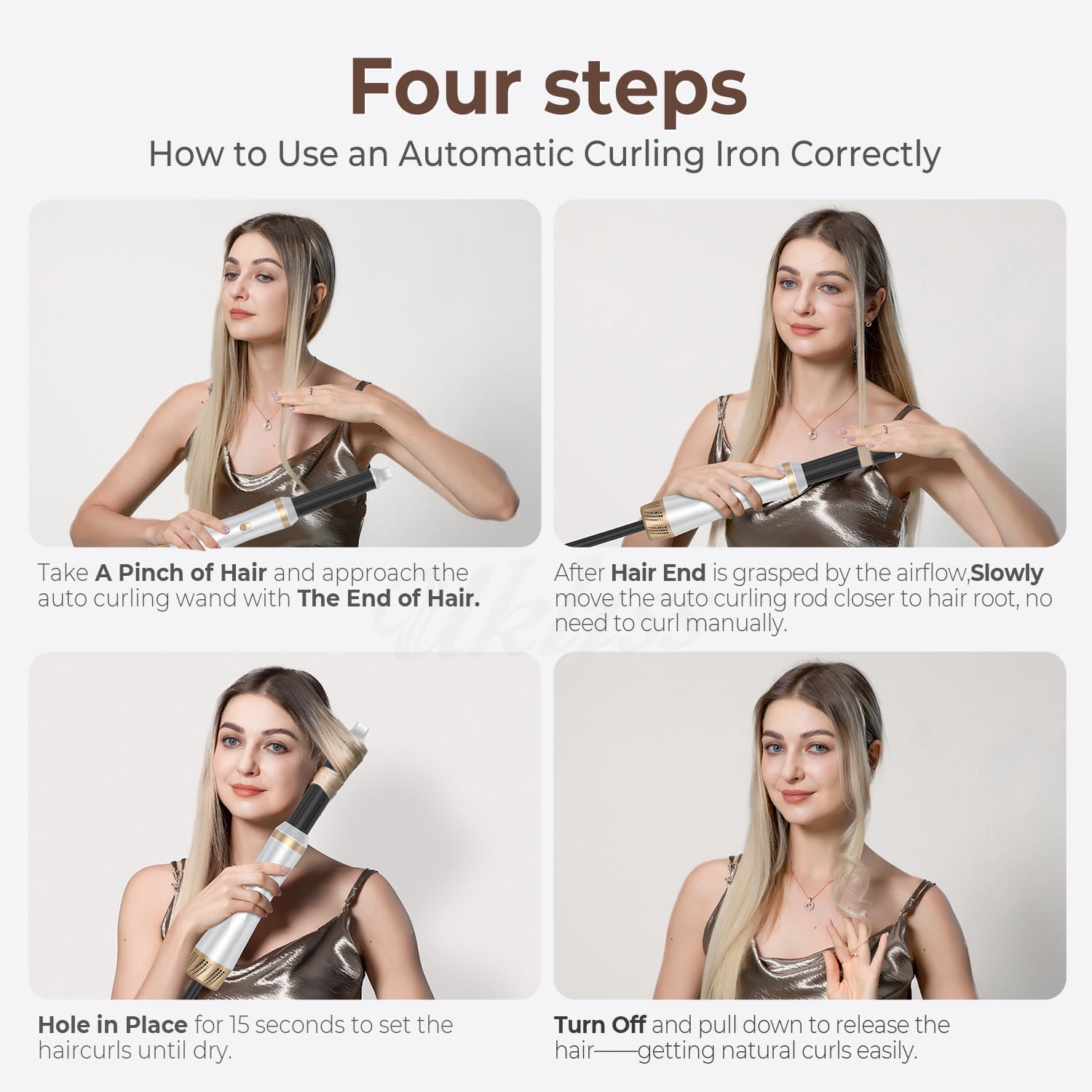 5 in 1 Hair Dryer Brush Set, Blow Dryer Brush with Air Style Wrap Hair Styler, Negative Ionic Magic Style Set, Detachable Air Curler for Volumizer,Straightener,Drying