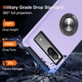 thumbnail image 2 of KOMI for Google Pixel 8 Case, Slim Fit Case for Pixel 8 with Ring Holder Kickstand [Military Grade Drop Tested] [TPU+PC] Dual Layer Shockproof Protective Phone Case for Google Pixel 8, Purple, 2 of 5