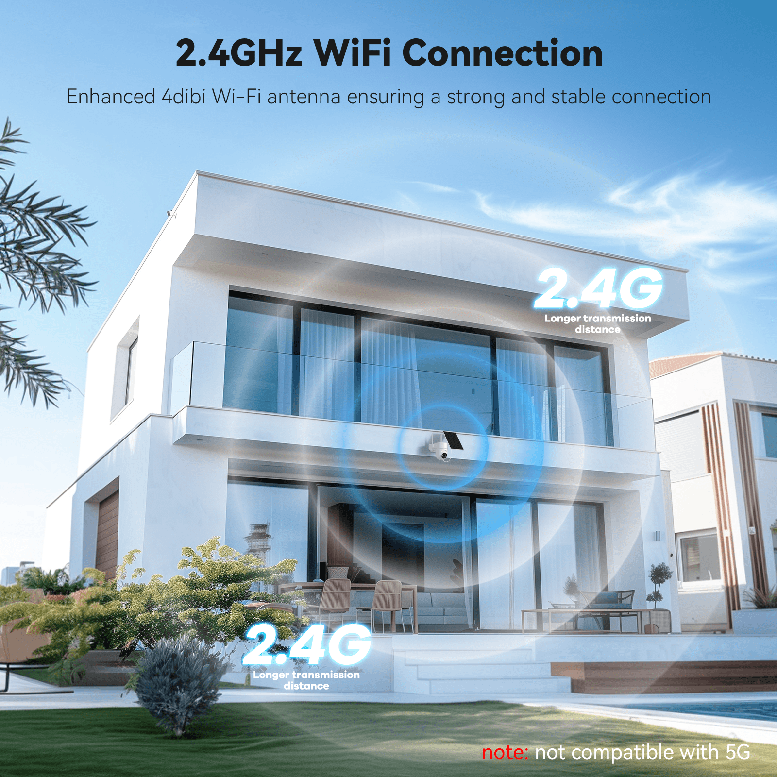 Liwan Solar Security Camera Wireless Outdoor, 2K WiFi Camera with 360° Coverage, Color Night Vision, Motion Alerts, Two-Way Audio & IP65 Weatherproof
