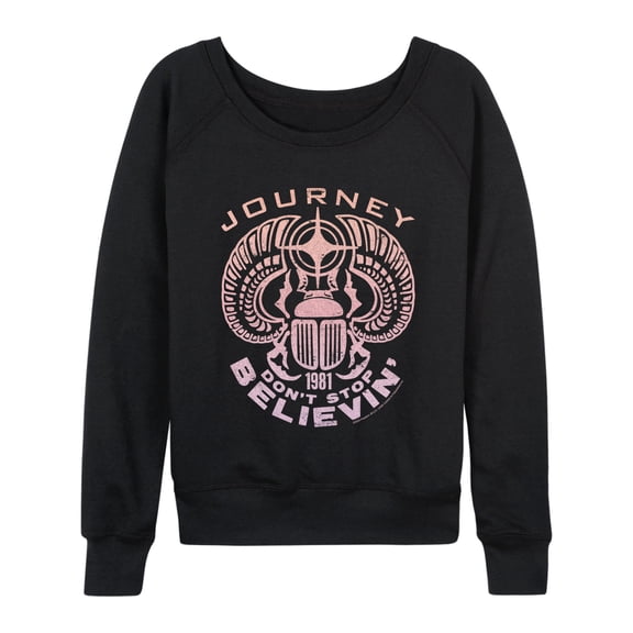 Journey - Scarab Don't Stop Believin' - Women's French Terry Long Sleeve Pullover