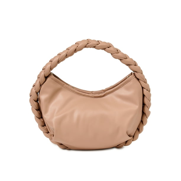 Madden NYC Women's Women’s Braided Crossbody Bag Nude