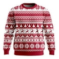 thumbnail image 1 of Daznico Décorations de Noël, Chandail en Molleton à Col Rond en Tricot Côtelé Manches Longues Décontracté Doux Chaud pour la Saison des Fêtes et les Activités Extérieures d'Hiver, 1 of 3