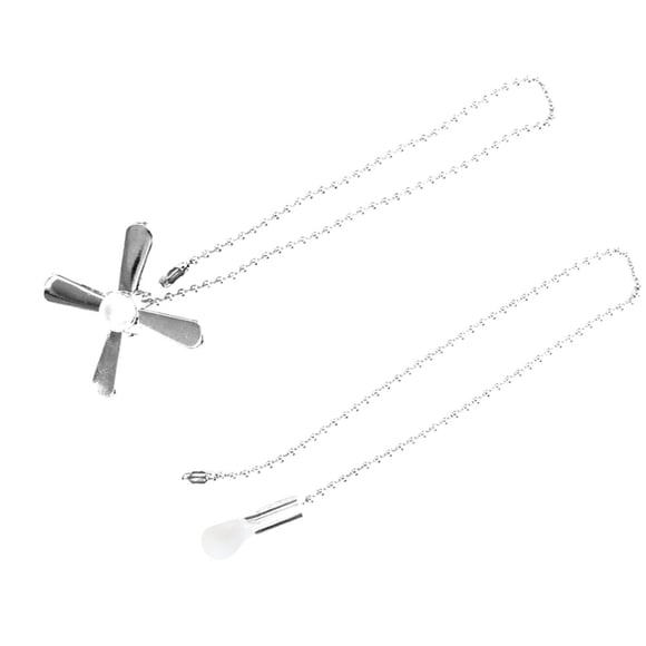 ADDHAT 2Ud Fan Lamp Pulls De Metal Plateado Con Esferas Lisas Para Y Uso En Ventiladores