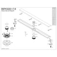 thumbnail image 4 of Kingston Brass BSFK3228 Watercourse 32-Inch Stainless Steel Linear Shower Drain with Reversible Tile Insert and Flat Grate, Drain with Base Flange and Hair Strainer in Brushed Nickel, 4 of 5