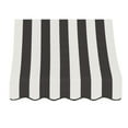 thumbnail image 2 of Awntech 3.38 Ft Nantucket Curved Slope Fixed Awning Canopy (40.5in x 31in x 24in), Black/White Stripe, 2 of 2