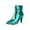 Green, variant on Women's Ankle Boots Fashion Pointed Toe Stiletto Heel Snakeskin Print Side Zipper Short Footwear for Fall Winter