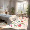 thumbnail image 5 of GUUCHA 5'x7'Area Rugs for Living Room Floral Print Rug Floor Carpet for Bedroom,Cream White, 5 of 7