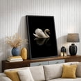 thumbnail image 4 of Framed Canvas Print Swan Wall Art Vintage Farmhouse Decorative for Living Room Bedroom - 16"x24" BLACK, 4 of 8