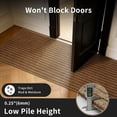 thumbnail image 5 of MIDUORUG Brown Striped Runner Rug 3'×12' Non Slip Rubber Back Area Rugs for Indoor Outdoor Hallway Kitchen, 5 of 7