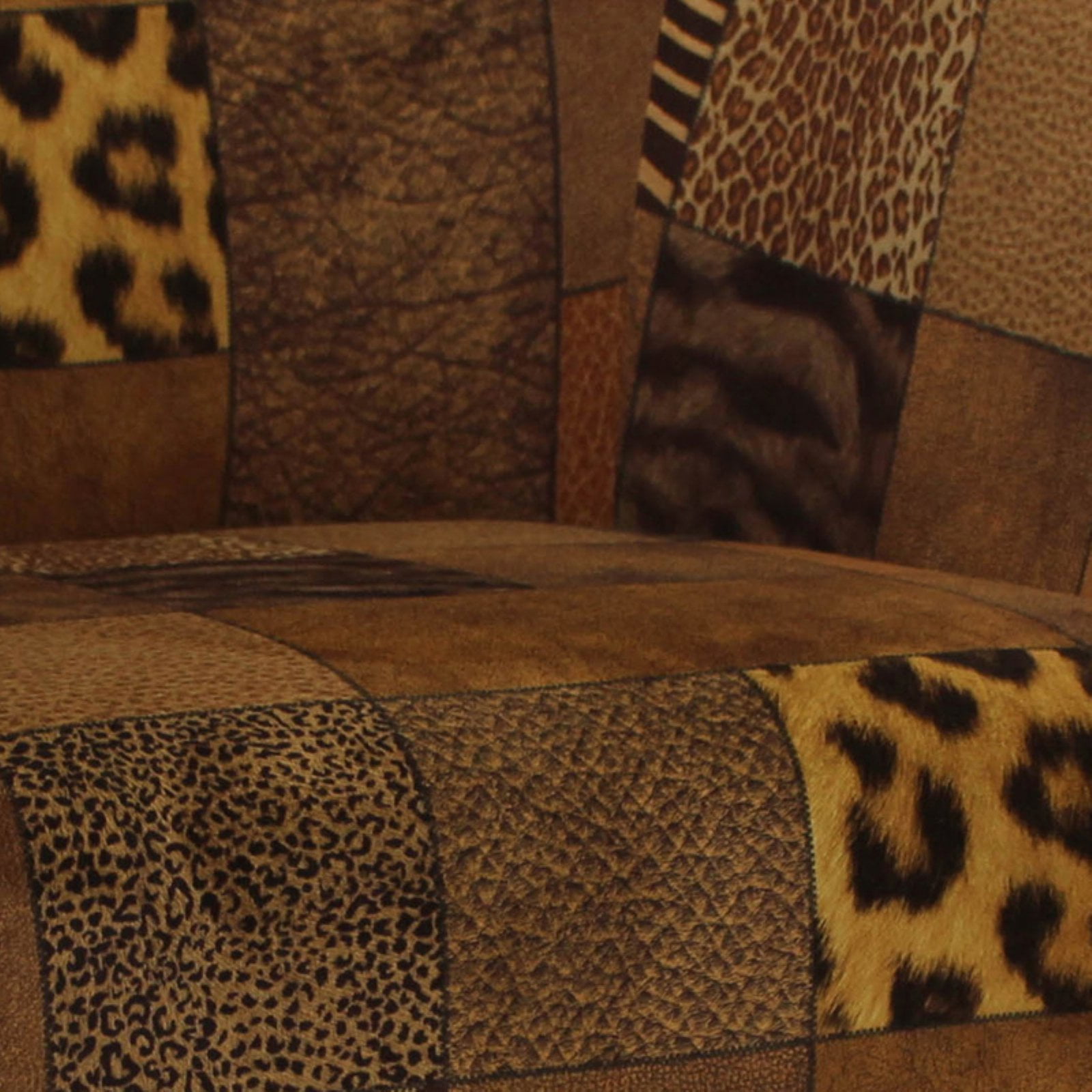Fox Hill Trading Nikole Club Chair,  Safari Patchwork Print
