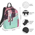 thumbnail image 2 of Honeii Cats On Broomstick Print Lightweight Backpacks,Carry on Backpack,Durable Backpack for School, Work & Travel, 2 of 7
