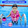 thumbnail image 3 of Gogokids Kids Swim Vest Life Jacket-Toddler Flotation Buoyancy Swimsuit Trainer Vests Swimming Aid Jacket for Boys/Girls Age 1-9 Years,Pink, 3 of 7