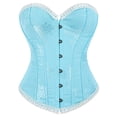thumbnail image 2 of Reduced Price,Women's Mesh Chest Support Top, Solid Color, Strapless, Gathered, Shaping, Comfortable, For Sports, Workout, Exercise Elegant Design|100%Polyester,Light Blue,Sopatenor, 2 of 9