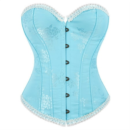 Aofany Women Corset Bustier Push Up Lingerie Top Shapewear Overbust Cincher Top Plus Size