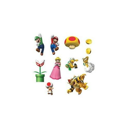 Party Destination 164716 Super Mario Bros. Removable Wall Decorations
