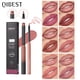 thumbnail image 2 of QIBEST-Juego de 2 piezas de lápiz labial, Lápiz Delineador de labios de terciopelo mate, maquillaje de contorno, Sexy, lápiz labial rojo, Cosméticos de larga duración, 2 of 7