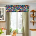 thumbnail image 3 of Yayeee Kitchen Valance Rod Pocket 54" x 18" Living Room Window Curtain, Vibrant Art Leaves Pattern, 3 of 6
