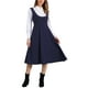 thumbnail image 1 of Vestido Pinafore Vintage Allegra K para Mujer con Encaje, Overoles Midi con Botones y Bolsillos M Azul Oscuro, 1 of 6