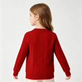 thumbnail image 2 of YOUYEDIAN Girls Cable Knit Cardigan Casual Fashion Warm Button Up Sweater, 2 of 5