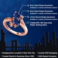 thumbnail image 2 of 18K Rose Gold Plated Silver Blue Created Sapphire and White Lab Grown Diamond Ring for Women (1.63 Cttw, Heart Shape 6MM, Gemstone September Birthstone, Available in Size 5, 6, 7, 8, 9), 2 of 6