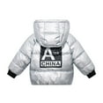thumbnail image 4 of Kids Girl Boy Hoodie Coat Toddler Warm Shiny Puffer Jacket Snowsuits 2-8T, 4 of 11
