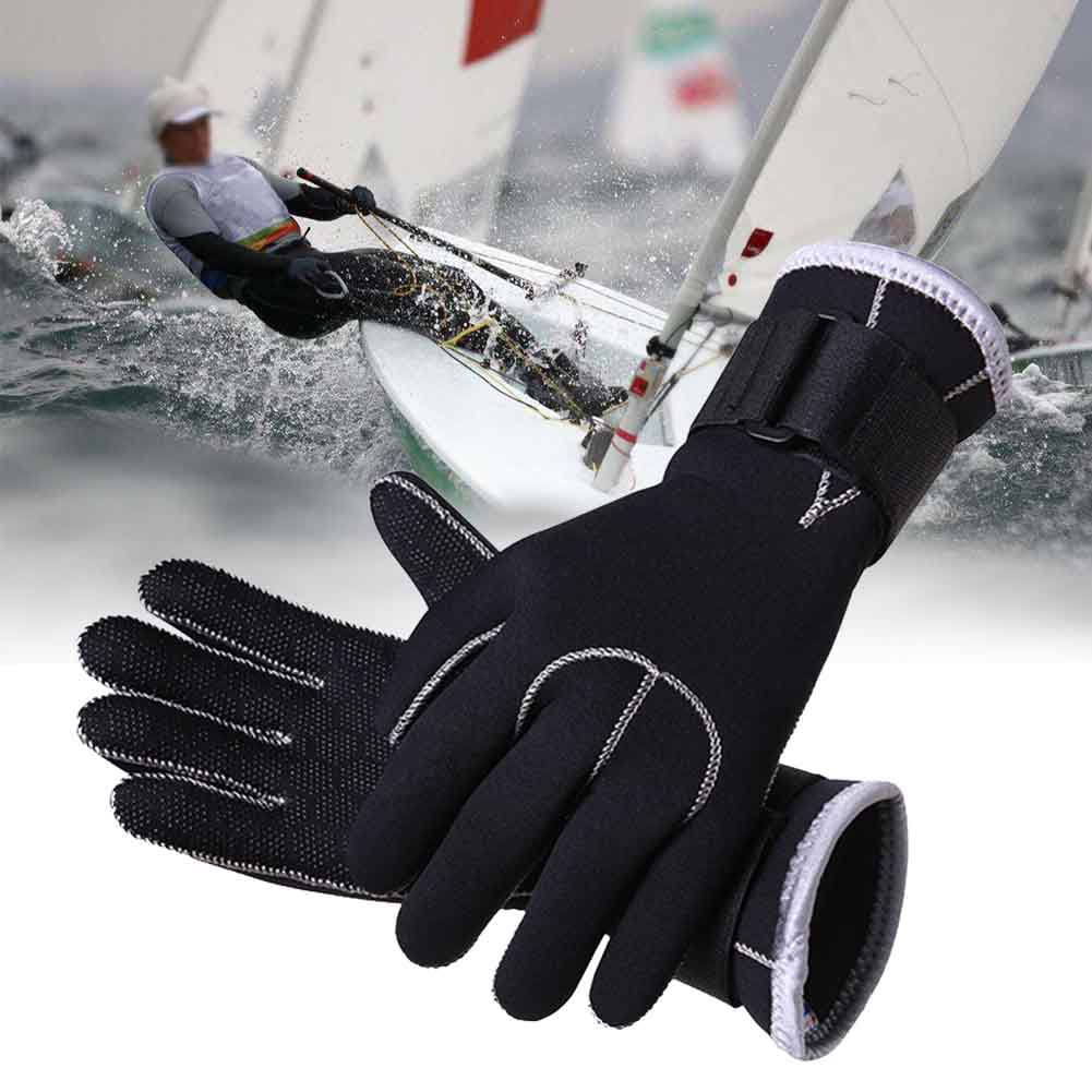 Details about   1pair 3mm Surfing Diving Swimming Adjustable Strap Wetsuit Gloves Water Sports 