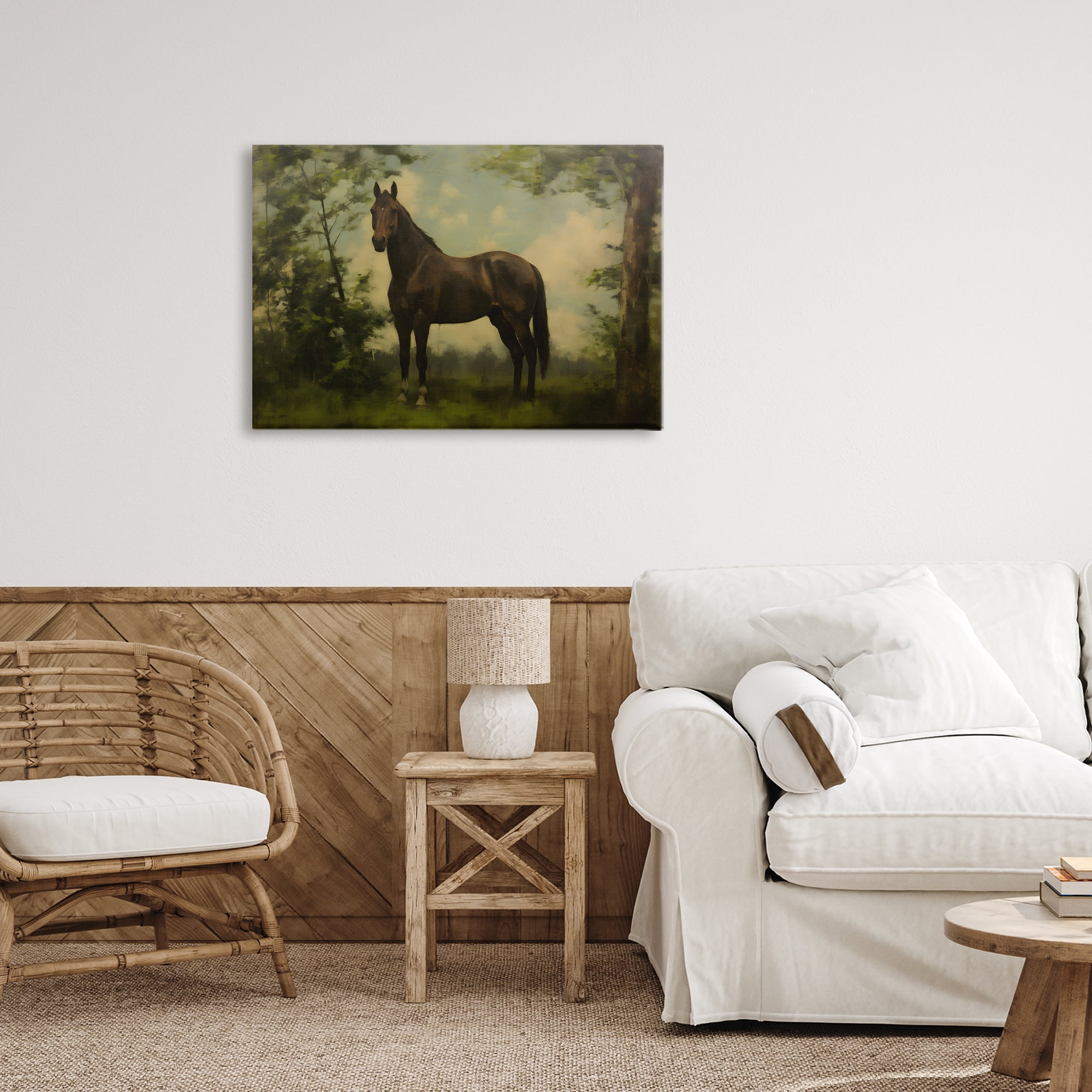 Stupell Industries Forest Horse Portrait Canvas Wall Art, design by Petal Prints Design
