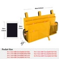 thumbnail image 4 of Surblue Bedside Caddy Hanging Bed Organizer Storage Bag Pocket for Bunk 8 Pockets, Yellow, 4 of 5