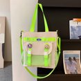 thumbnail image 2 of Bolso bandolera Paquete informal de mujer, bolso de tela de retazos de lona, ​​correa ajustable, bolsa de ocio, 2 of 5