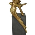 thumbnail image 4 of 8" x 21" Gold Polystone Bird Sculpture, by DecMode, 4 of 7