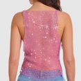 thumbnail image 5 of Kureaily Stylish Women's Tank Tops For Parties And Nightclubs Rhinestone Sleeveless Crop Top For A Seductive Tank Tops for Women, 5 of 5