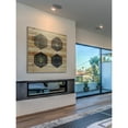 thumbnail image 4 of Marmont Hill - "He x agonal Quad" Painting Art Print On Natural Pine Wood, 40.0" x 1.5", 4 of 5
