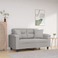 thumbnail image 1 of vidaXL Throw Pillows 2 pcs Light Grey 40x40 cm Microfibre Fabric, 1 of 4
