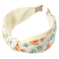 thumbnail image 1 of Diademas con nudo floral Unique Bargains antideslizantes beige para mujer 2.36 pulgadas de ancho, 1 of 8